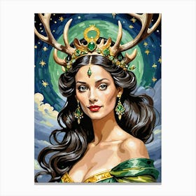 The Deer Queen Canvas Print