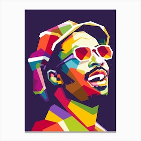 Stevie Wonder Wpap 1 Canvas Print