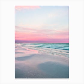West Sands Beach, St Andrews, Scotland Pink Photography  Canvas Print
