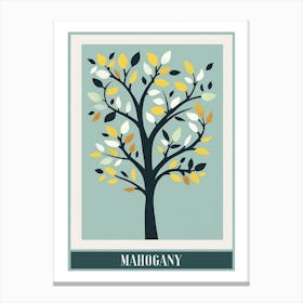 Mahogany Tree Flat Illustration 1 Poster Canvas Print