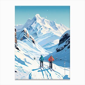 Portillo   Chile, Ski Resort Illustration 0 Canvas Print