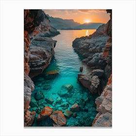 Sunset In A Cave 1 Canvas Print