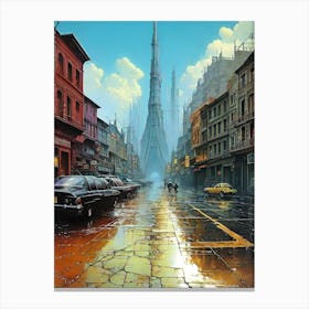 City after the rain Canvas Print