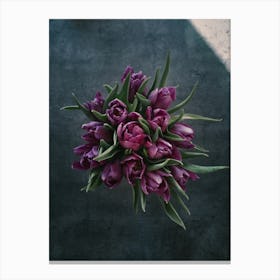 Floral Decorative Flower Bouquet Of Tulips Canvas Print