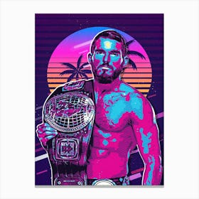 Johnny Gargano 80s Retro Canvas Print