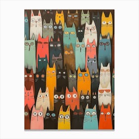 Group Of Cats Canvas Print