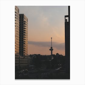 Sunset Euromast Rotterdam Canvas Print