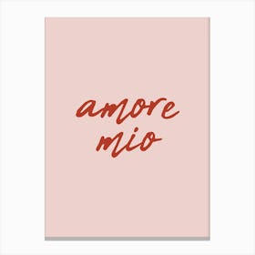 Amore Mio Red Canvas Print