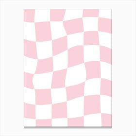 Checkerboard - Pink Canvas Print