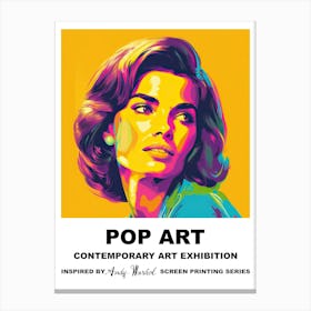 Poster Jackie Pop Art 4 Canvas Print