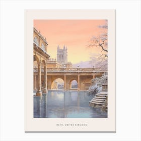 Dreamy Winter Painting Poster Bath United Kingdom 4 Canvas Print