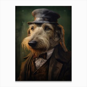 Gangster Dog Irish Wolfhound Canvas Print