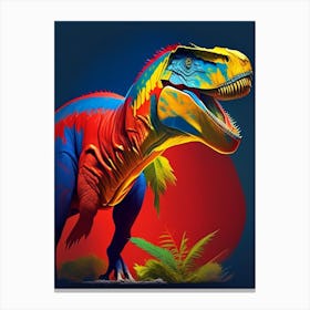 Carcharodontosaurus 1 Primary Colours Dinosaur Canvas Print