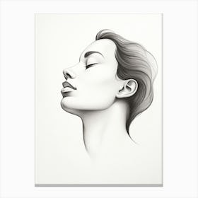 Detailed Digital Illustration Of A Face 3 Canvas Print