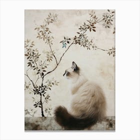 Ragdoll Cat Japanese Illustration 1 Canvas Print
