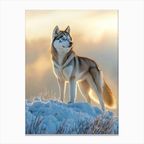 Siberian Husky. Generated with AI. Art Print 2 Canvas Print