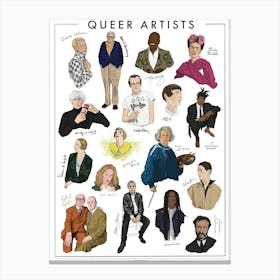 Queer Artists Illustrations Canvas Print