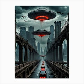 Aliens In The Sky Canvas Print