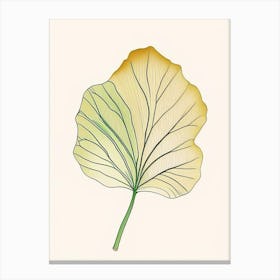 Ginkgo Leaf Warm Tones 6 Canvas Print