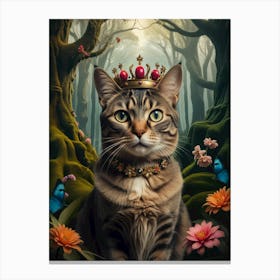 Cat In The Forest Canvas Print