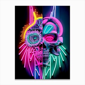Neon Skull 11 Canvas Print