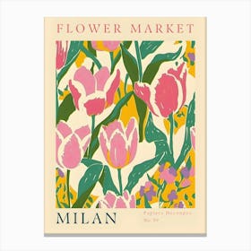 Flower Market Milan 1 Canvas Print