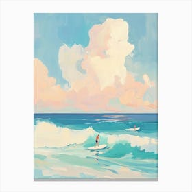 Surfers At The Beach Canvas Print