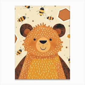 Bear With Bees 1 Canvas Print