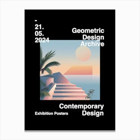 Geometric Design Archive Poster 34 Canvas Print