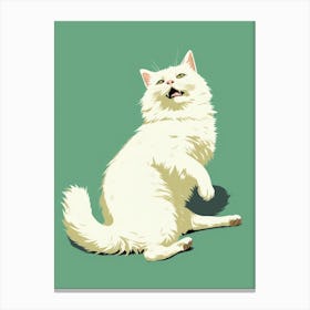 White Cat 3 Canvas Print