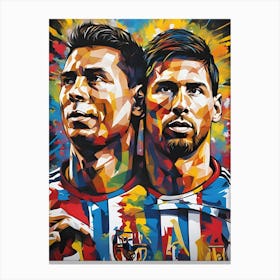 Ronaldo Vs Ronaldo Canvas Print