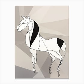 Horse Line Art Abstract 2 Canvas Print