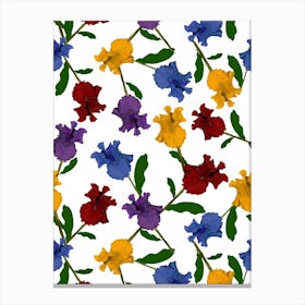 Colorful Iris Flower Canvas Print