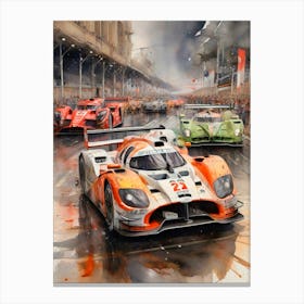 Race Cars At Le Mans Canvas Print