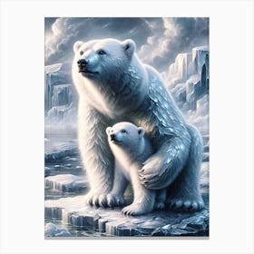 Polar Bear Mother Lienzo