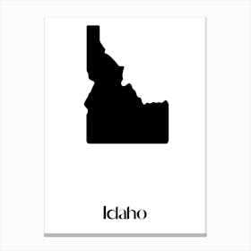 Idaho State Silhouette Canvas Print