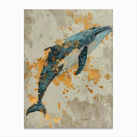 Blue Whale Precisionist Illustration 1 Canvas Print