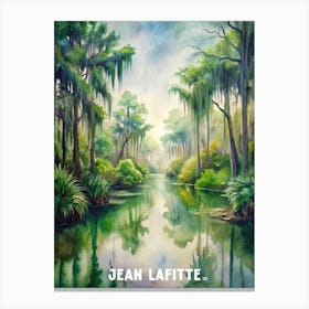 Jean Lafitte National Park watercolor painting Canvas Print