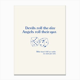 Taylor Swift Inspired Cruel Summer Print In Cream and Blue Canvas Print