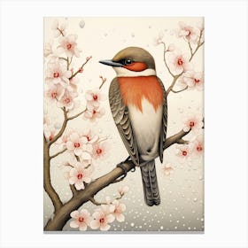 Bird Illustration Kingfisher 1 Canvas Print