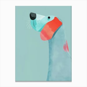 Dog With Red Nose Canvas Print