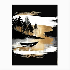 Gold And Black Canvas Print 25 Canvas Print