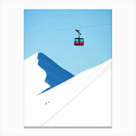Cervinia, Italy Minimal Skiing Poster Canvas Print