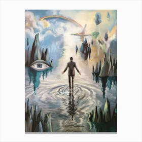 Man In Water Canvas Print