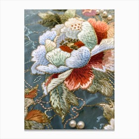 Embroidered Lace Canvas Print