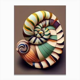 Banded Snail  Patchwork Canvas Print