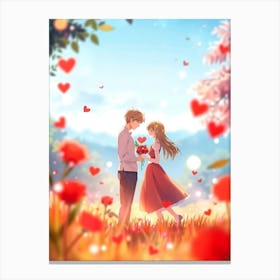 Anime Couple Canvas Print