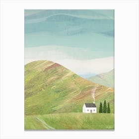 Cottage In The Hills Canvas Print