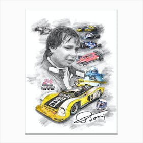 Didier Pironi Portrait Canvas Print