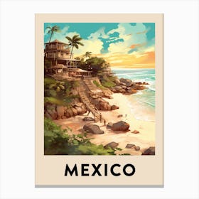 Vintage Travel Poster Mexico 3 Canvas Print